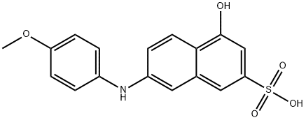 4-羟基-7-[(4-甲氧基苯基)氨基]萘-2-磺酸, 118-51-4, 结构式