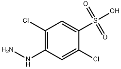 3,6-ジクロロ-4-ヒドラジノベンゼンスルホン酸 化学構造式