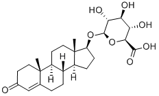3-オキソアンドロスタ-4-エン-17β-イルβ-D-グルクロニド 化学構造式