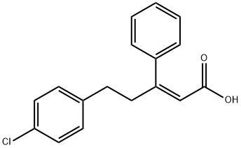 (2Z)-5-(4-Chlorophenyl)-3-phenyl-2-pentenoicacid Structure