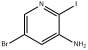 5-ブロモ-2-ヨードピリジン-3-アミン 化学構造式