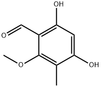 4,6-二羟基-2-甲氧基-3-甲基苯甲醛,118093-05-3,结构式