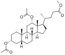 3α,12α-ジアセトキシ-5β-コラン-24-酸メチル 化学構造式