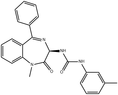 118101-09-0 (+)-1-[[(3R)-2,3-ジヒドロ-1-メチル-2-オキソ-5-フェニル-1H-1,4-ベンゾジアゼピン]-3-イル]-3-(3-メチルフェニル)尿素