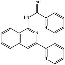 N2-[3-(2-ピリジル)-1-イソキノリル]-2-ピリジンカルボアミジン 化学構造式