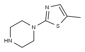 5-甲基-2-(哌嗪-1-基)噻唑,118113-05-6,结构式