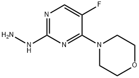 4-(5-氟-2-肼基嘧啶-4-基)吗啉, 118121-89-4, 结构式