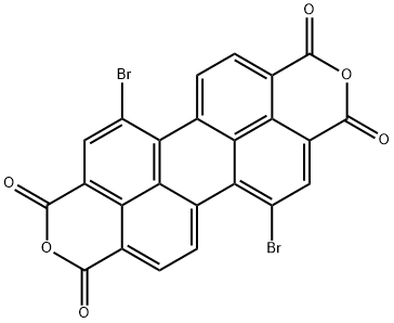1,7-ジブロモ-3,4,9,10-ペリレンテトラカルボン酸二無水物 化学構造式