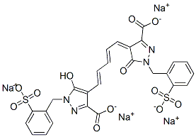 4-[5-[3-Carboxy-5-hydroxy-1-[(2-sulfophenyl)methyl]-1H-pyrazol-4-yl]-2,4-pentadienylidene]-4,5-dihydro-5-oxo-1-[(2-sulfophenyl)methyl]-1H-pyrazole-3-carboxylic acid tetrasodium salt|