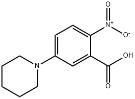 2-硝基-5-哌啶苯羧酸, 118159-39-0, 结构式