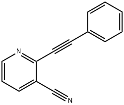 2-phenylethynylpyridine-3-carbonitrile Structure