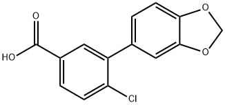 4-Chloro-3-(3,4-Methylenedioxyphenyl)benzoic acid Structure