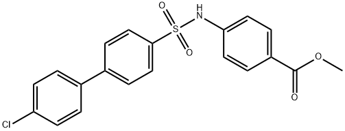 Methyl 4-(4'-chloro-4-biphenylylsulfonylaMino)benzoate, 96% 化学構造式
