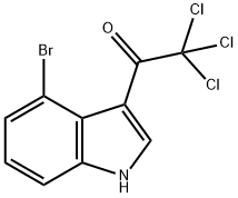 1-(4-溴-3-吲哚基)-2,2,2-三氯乙酮, 1182349-06-9, 结构式