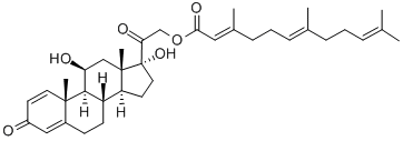 プレドニゾロンファルネシル酸エステル 化学構造式