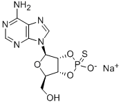 ADENOSINE-2',3'-CYCLIC MONOPHOSPHOROTHIOATE, ENDO/RP-ISOMER SODIUM SALT 化学構造式