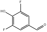 3,5-ジフルオロ-4-ヒドロキシベンズアルデヒド 化学構造式