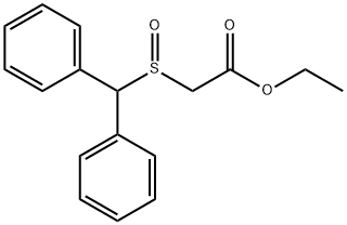 ACETIC ACID, [(DIPHENYLMETHYL)SULFINYL]-, ETHYL ESTER Structure