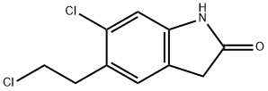 5-(2-氯乙基)-6-氯-1,3-二氢-吲哚-2-(2H)-酮 结构式