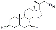 (3α,5β,7β)-3,7-Dihydroxy-24norcholane-23-nitrile Structure
