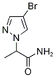 2-(4-ブロモ-1H-ピラゾール-1-イル)プロパンアミド 化学構造式