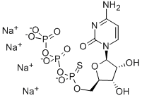 CYTIDINE-5'-O-(1-THIOTRIPHOSPHATE), RP-ISOMER SODIUM SALT Structure