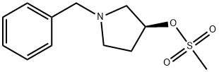 (S)-1-BENZYL-3-MESYLOXY PYRROLIDINE 化学構造式