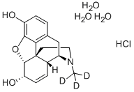 7,8-DIDEHYDRO-4,5-EPOXY-17-[METHYL-D3]MORPHINAN-3,6-DIOL HYDROCHLORIDE: TRIHYDRATE Structure