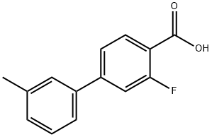 2-Fluoro-4-(3-methylphenyl)benzoic acid Struktur