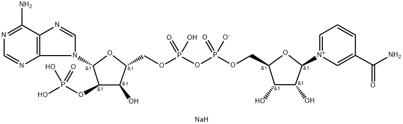 BETA-NICOTINAMIDE ADENINE DINUCLEOTIDE PHOSPHATE SODIUM SALT Structure