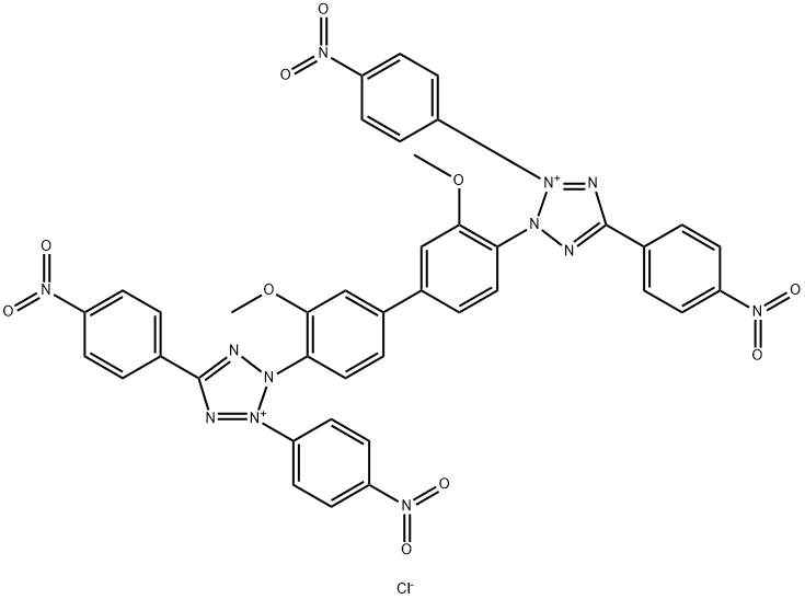 テトラニトロブルーテトラゾリウム 化学構造式