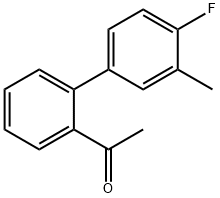 2'-Acetyl-4-fluoro-3-Methylbiphenyl Struktur