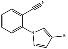 2-(4-溴-1-吡唑基)苯氰 结构式