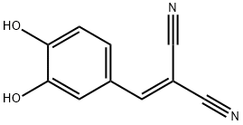2-(3,4-ジヒドロキシベンジリデン)マロノニトリル 化学構造式