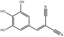 (3,4,5-トリヒドロキシベンジリデン)マロノニトリル 化学構造式