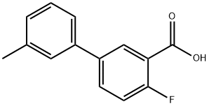 4-フルオロ-3'-メチル-[1,1'-ビフェニル]-3-カルボン酸 化学構造式
