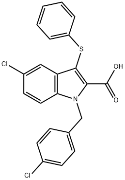 118414-59-8 5-CHLORO-1-[(4-CHLOROPHENYL)METHYL]-3-(PHENYLTHIO)-1H-INDOLE-2-CARBOXYLIC ACID