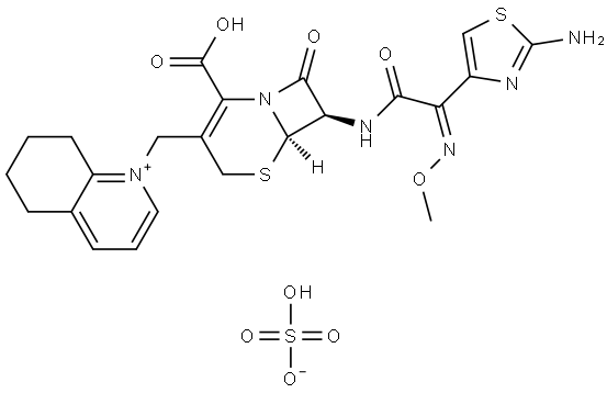 硫酸头孢喹诺,118443-89-3,结构式