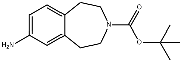 tert-butyl 7-aMino-1,2,4,5-tetrahydrobenzo[d]azepine-3-carboxylate Struktur