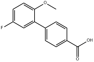 5'-フルオロ-2'-メトキシ-[1,1'-ビフェニル]-4-カルボン酸 化学構造式