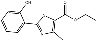 2-(2-Hydroxyphenyl)-4-methyl-5-thiazolecarboxylic acid ethyl ester Struktur
