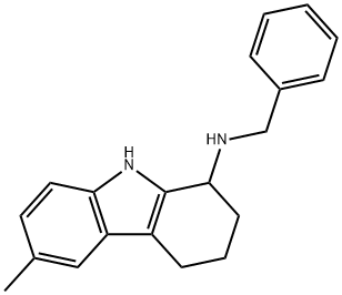 N-ベンジル-6-メチル-2,3,4,9-テトラヒドロ-1H-カルバゾール-1-アミン HYDROCHLORIDE 化学構造式