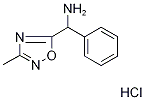 [(3-methyl-1,2,4-oxadiazol-5-yl)(phenyl)methyl]amine hydrochloride Struktur