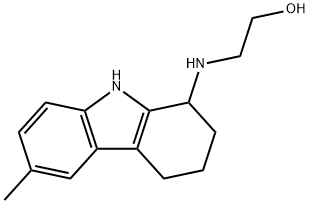 2-[(6-メチル-2,3,4,9-テトラヒドロ-1H-カルバゾール-1-イル)アミノ]エタノール 化学構造式