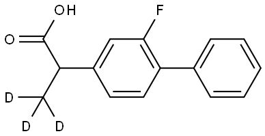 氟比洛芬-D3氘代物 结构式