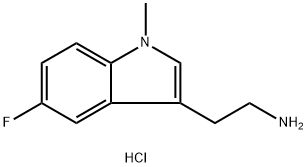 [2-(5-fluoro-1-methyl-1H-indol-3-yl)ethyl]amine hydrochloride Struktur