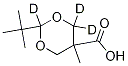 2-tert-Butyl-5-methyl-1,3-dioxane-5-carboxylic Acid-d3 Struktur