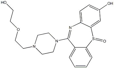 11-[4-[2-(2-Hydroxyethoxy)ethyl]-1-piperazinyl]dibenzo[b,f][1,4]thiazepin-7-ol S-Oxide Struktur