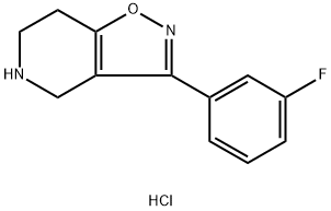 3-(3-Fluoro-phenyl)-4,5,6,7-tetrahydro-isoxazolo-[4,5-c]pyridine hydrochloride Struktur