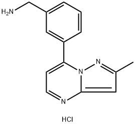 [3-(2-methylpyrazolo[1,5-a]pyrimidin-7-yl)benzyl]amine hydrochloride Structure